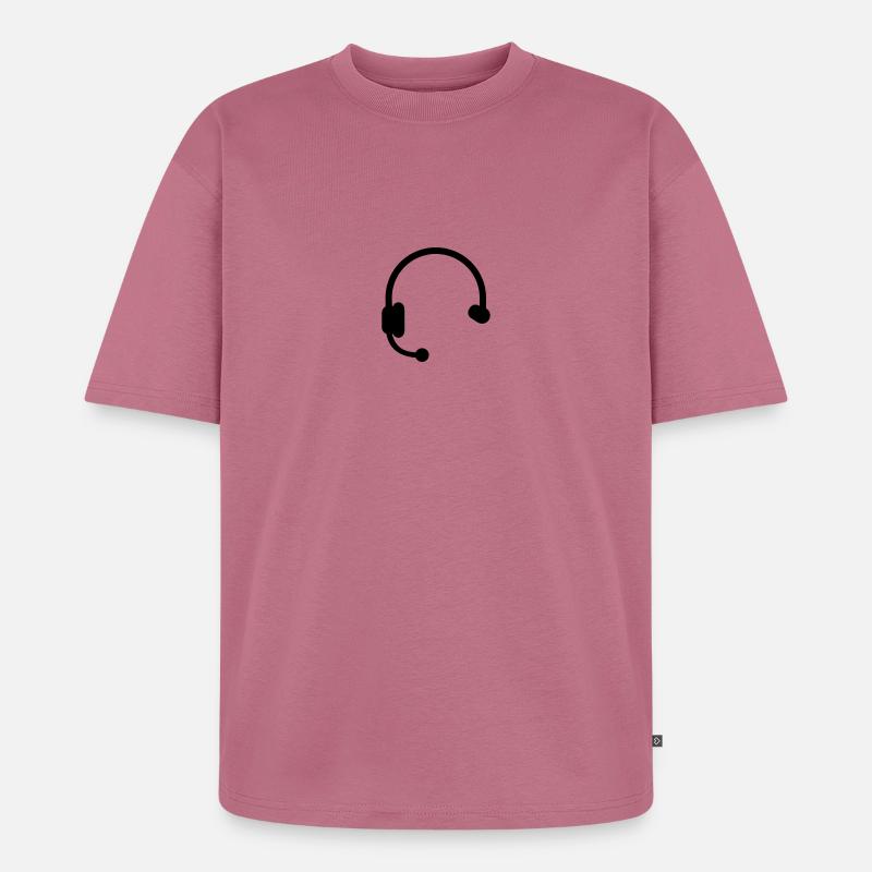 Headset Kopfhörer - Unisex Premium Oversized Bio T-Shirt - Mauve