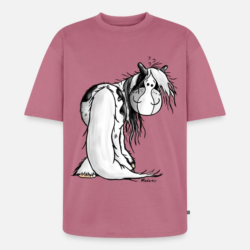 Irish Tinker Pferd - Horse - Schecke - Unisex Premium Oversized Bio T-Shirt - Mauve