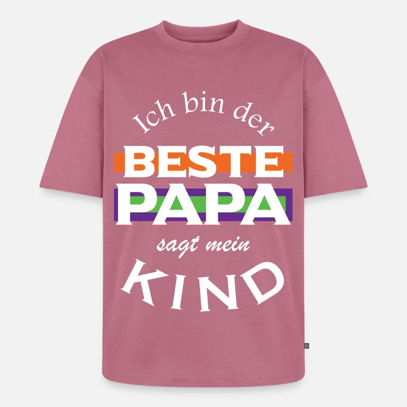 Ich bin der beste Papa - Unisex Premium Oversized Bio T-Shirt - Mauve