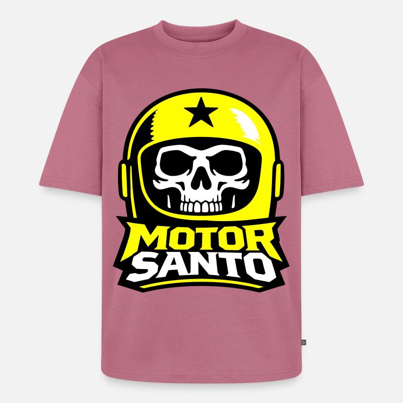 Motor Santo Schädel Logo - Unisex Premium Oversized Bio T-Shirt - Mauve