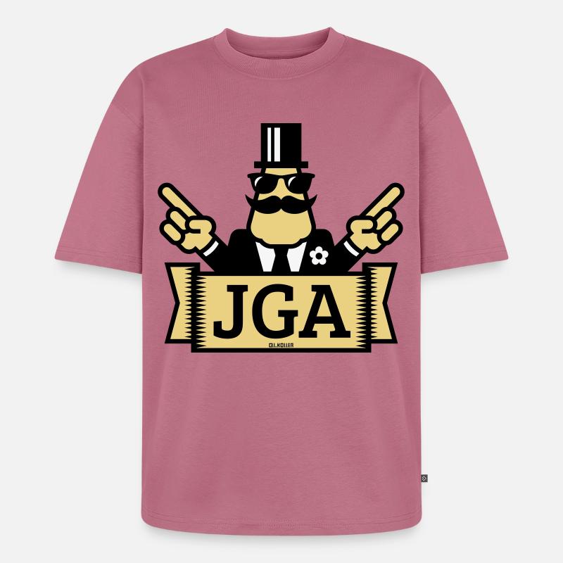 JGA Handzeichen (Junggesellenabschied / 3C) - Unisex Premium Oversized Bio T-Shirt - Mauve