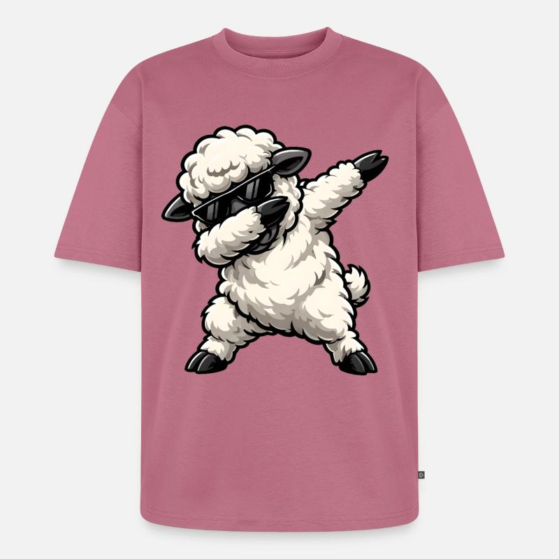 Dabbing Schaf - Unisex Premium Oversized Bio T-Shirt - Mauve