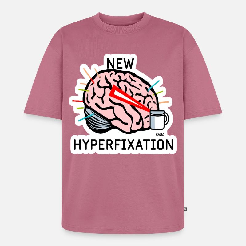 Hyperfix-Gehirnlaser - Unisex Premium Oversized Bio T-Shirt - Mauve
