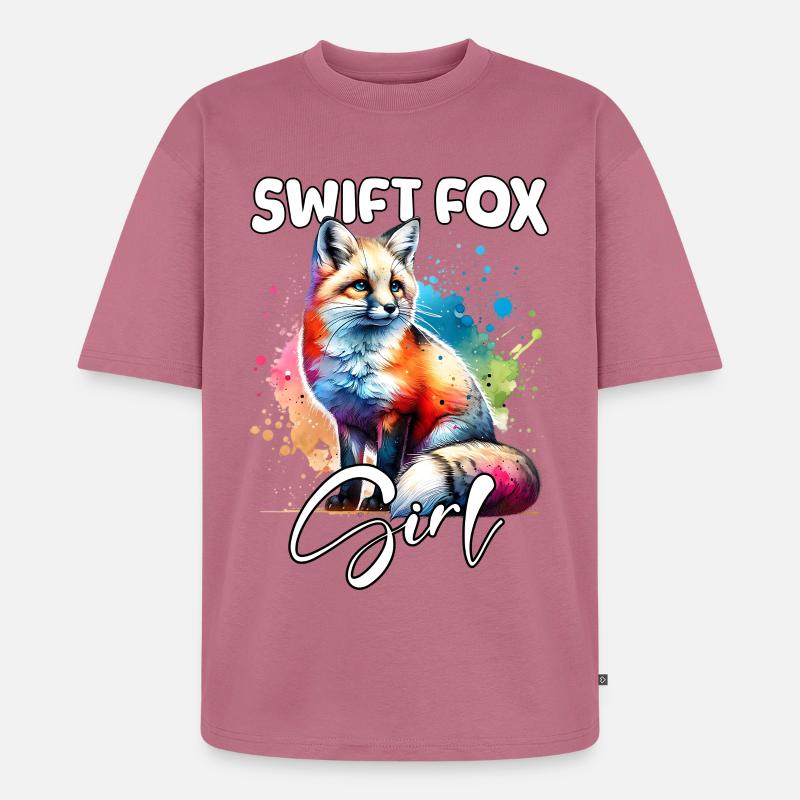 Swift Fox Mädchen Swiftfuchs - Unisex Premium Oversized Bio T-Shirt - Mauve