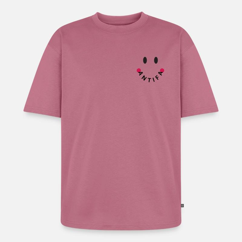 Friendly Antifa Original - Unisex Premium Oversized Bio T-Shirt - Mauve