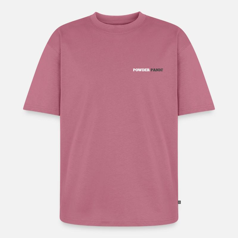 Powder Panic Logo - T-shirt Premium bio oversize Unisexe - mauve