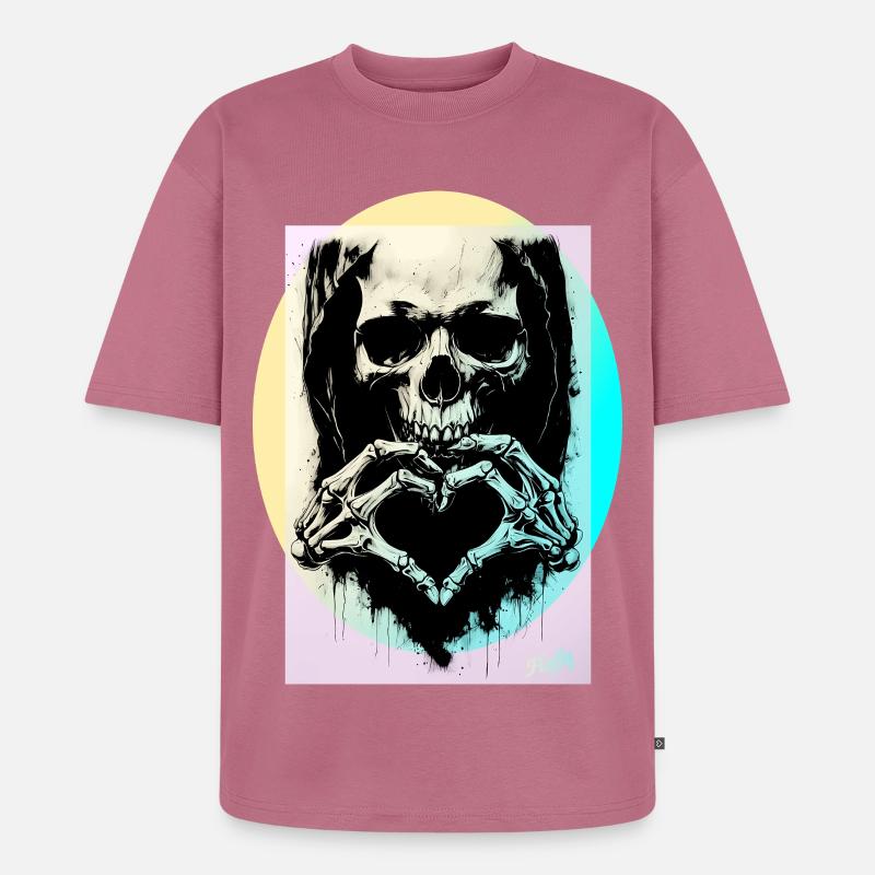Das Herz des Todes ☠ - Unisex Premium Oversized Bio T-Shirt - Mauve