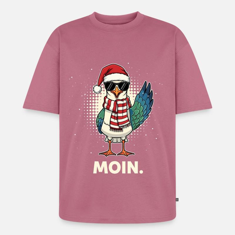 Möwe Weihnachtsmann - Unisex Premium Oversized Bio T-Shirt - Mauve
