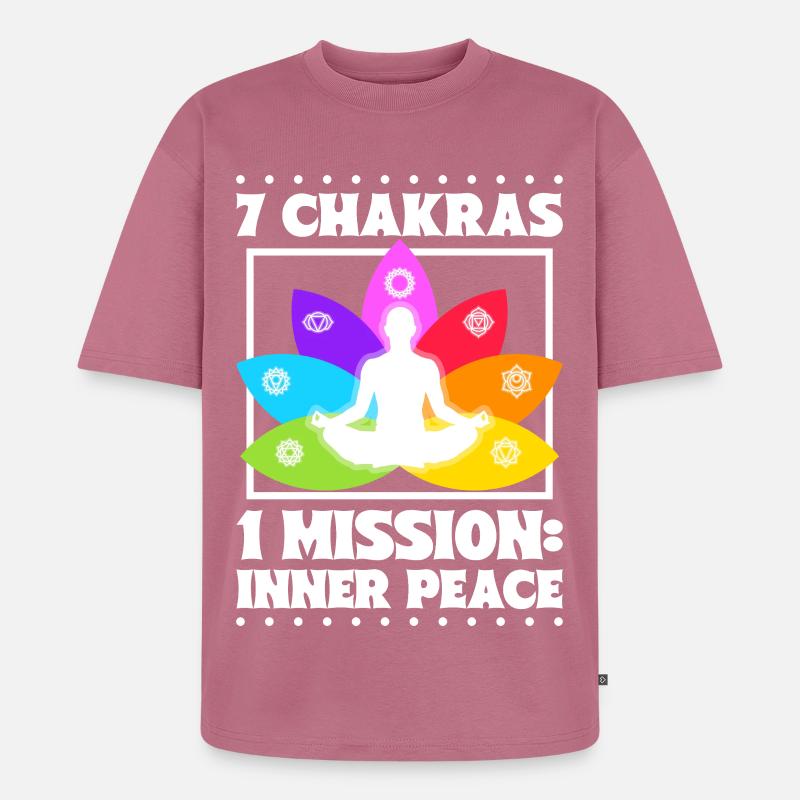 7 Chakren – Innerer Frieden - Unisex Premium Oversized Bio T-Shirt - Mauve