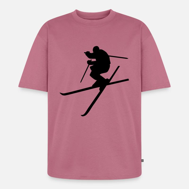 Ski - Unisex Premium Oversized Bio T-Shirt - Mauve