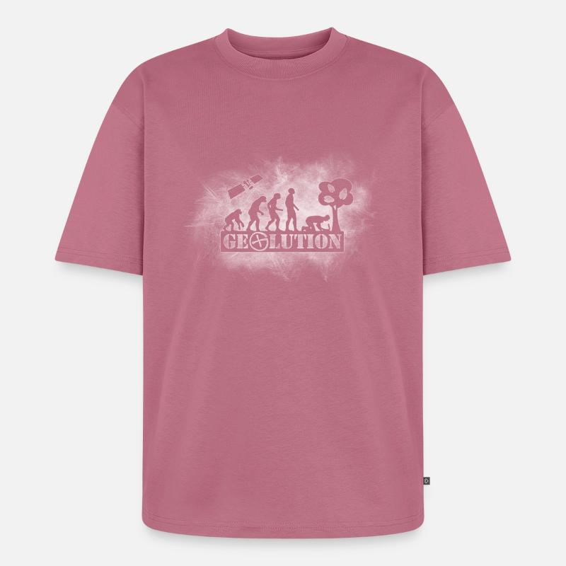 Geolution-light-grunge - T-shirt Premium bio oversize Unisexe - mauve