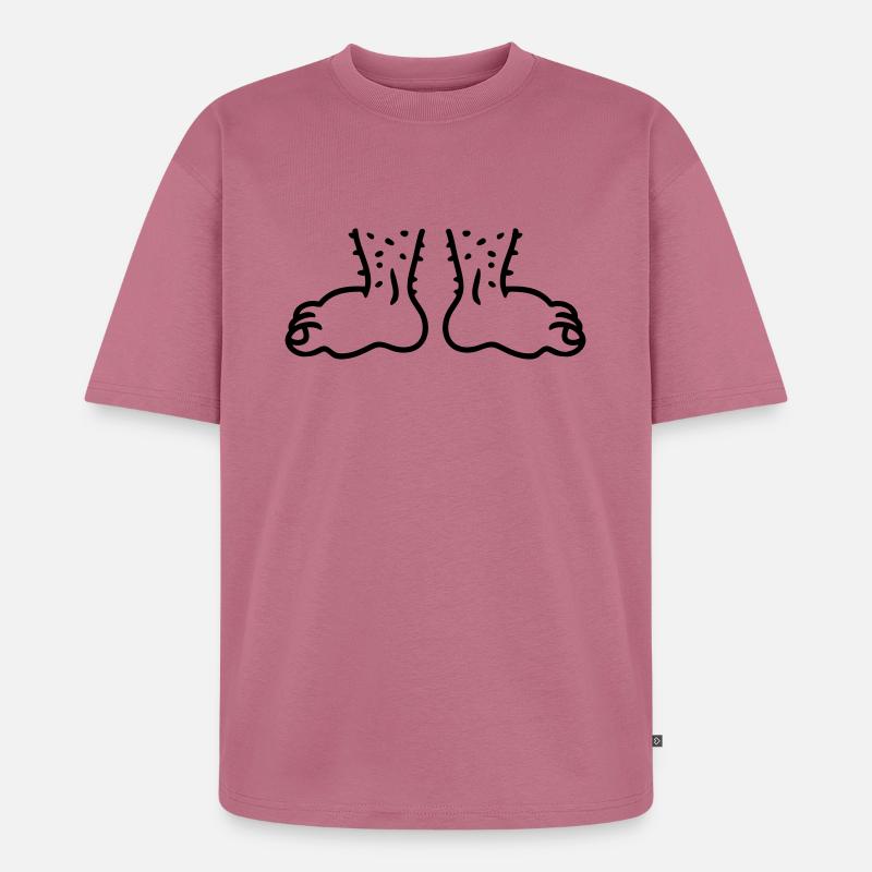 Füße - Line - Unisex Premium Oversized Bio T-Shirt - Mauve