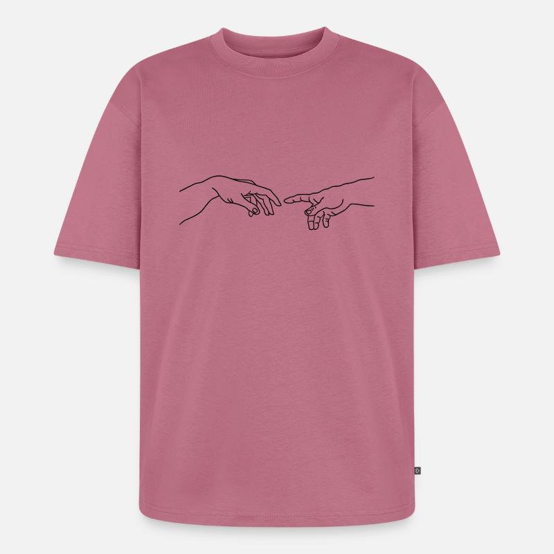 Michelangelo Hände - Unisex Premium Oversized Bio T-Shirt - Mauve