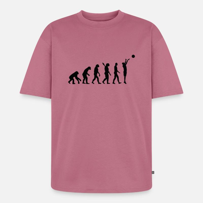 Evolution basket b - T-shirt Premium bio oversize Unisexe - mauve