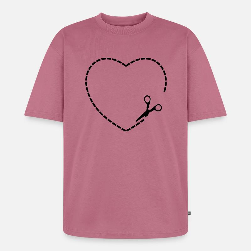 herz - Unisex Premium Oversized Bio T-Shirt - Mauve