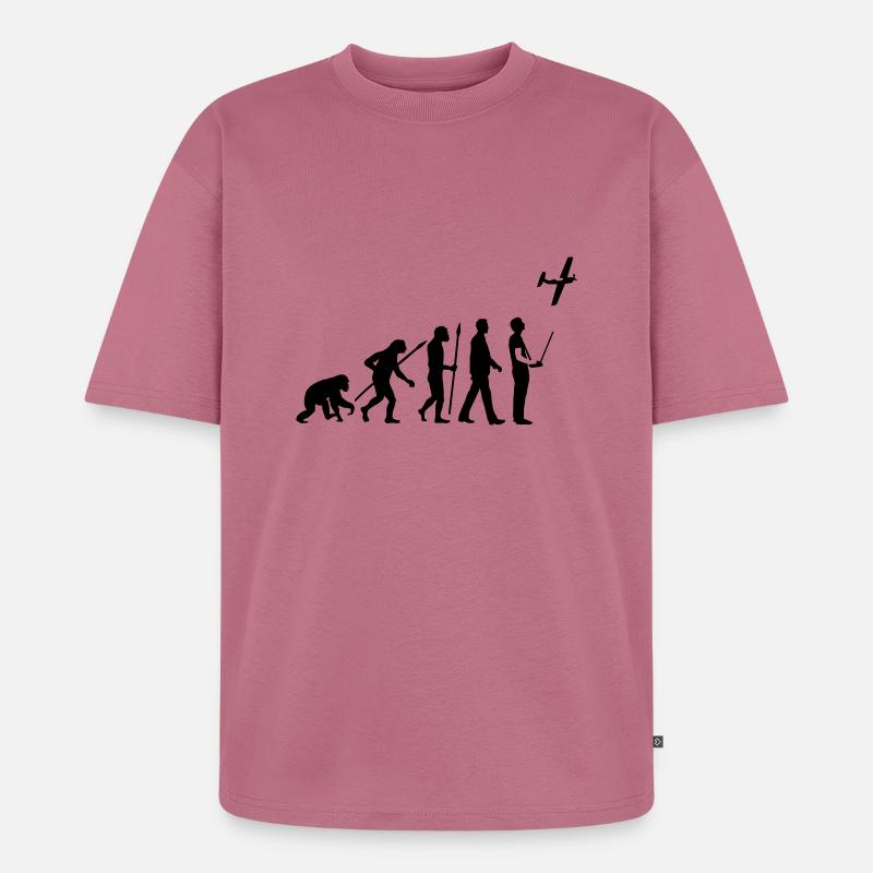 evolution_modellflieger_b_1c - Unisex Premium Oversized Organic T-Shirt - mauve