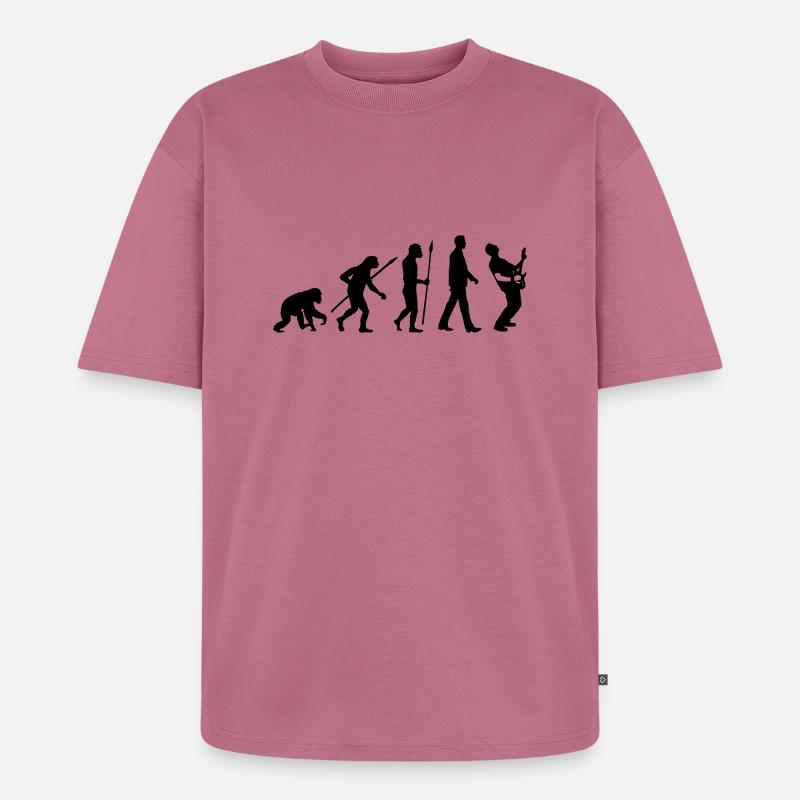 evolution_rocks_032012_l1c - Unisex Premium Oversized Bio T-Shirt - Mauve