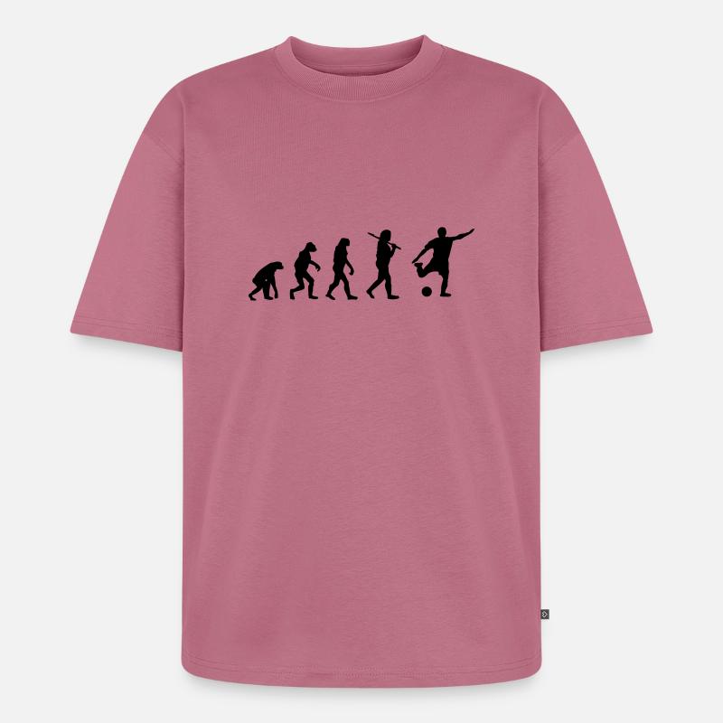 Soccer Evolution - Unisex Premium Oversized Organic T-Shirt - mauve