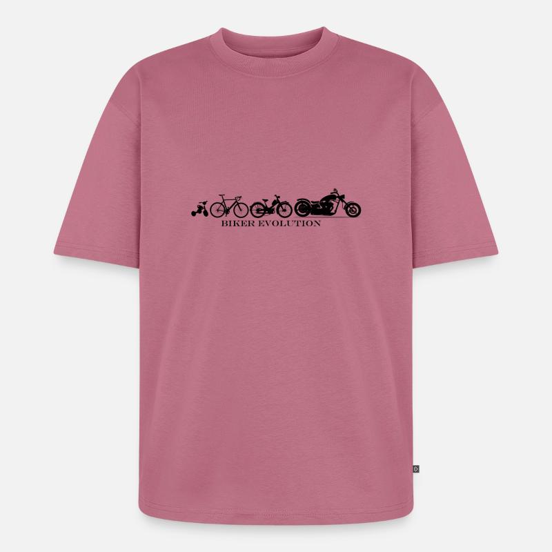 Biker Evolution Chopper - Unisex Premium Oversized Bio T-Shirt - Mauve
