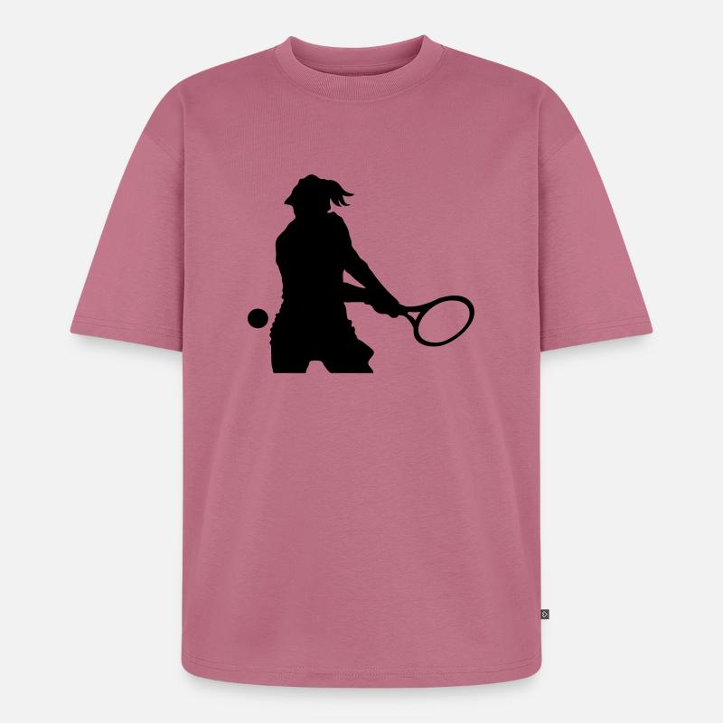 Tennis - T-shirt Premium bio oversize Unisexe - mauve