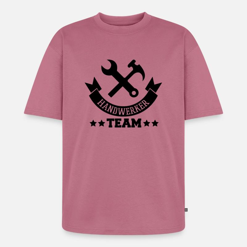 handwerker_team - T-shirt Premium bio oversize Unisexe - mauve