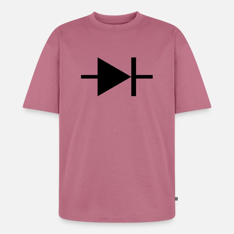 Diode Schaltzeichen - Unisex Premium Oversized Bio T-Shirt - Mauve
