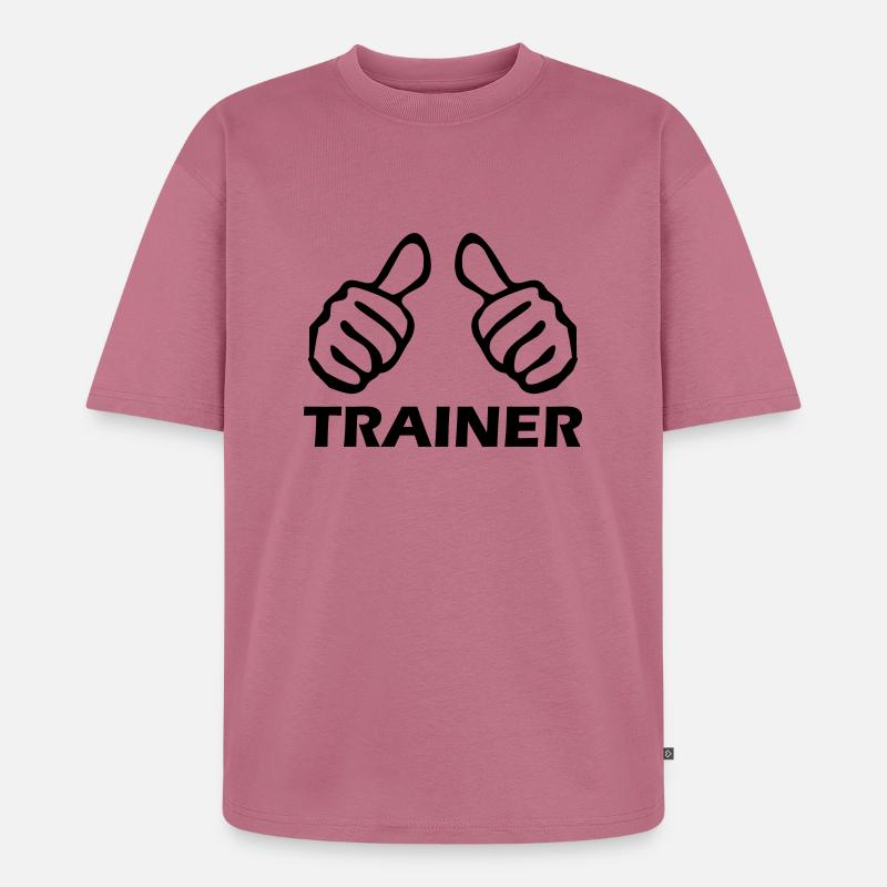 trainer - Unisex Premium Oversized Bio T-Shirt - Mauve