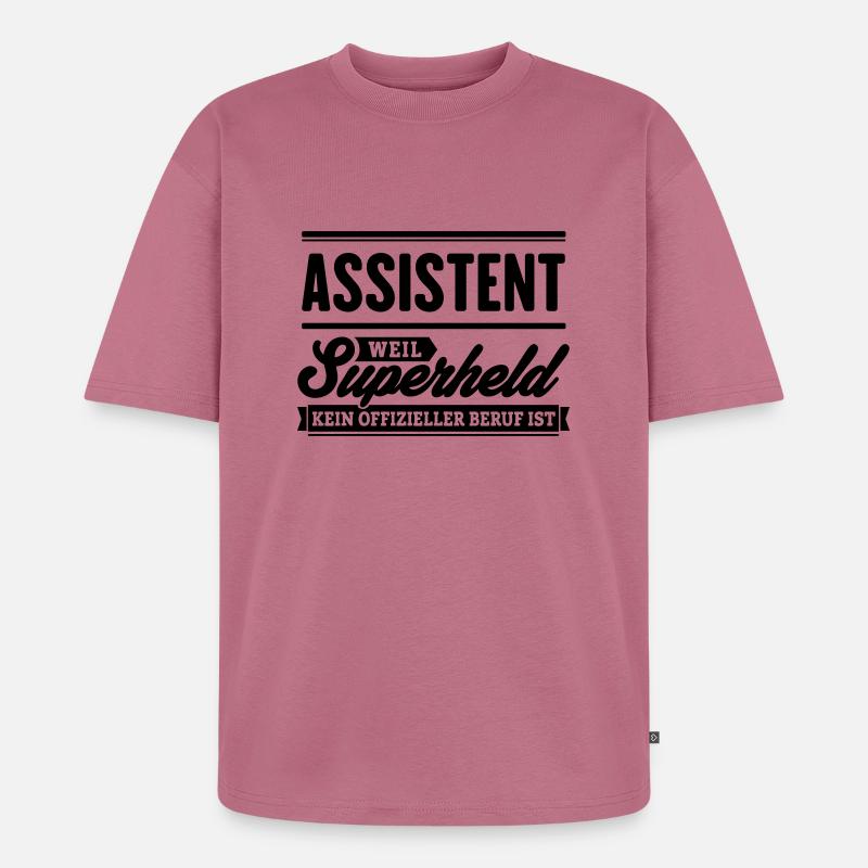 Superheld Assistent - Unisex Premium Oversized Bio T-Shirt - Mauve