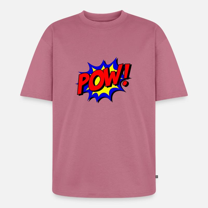 Comic-Pow - Unisex Premium Oversized Bio T-Shirt - Mauve