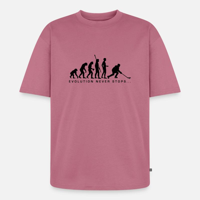 evolution_eishockey_b - T-shirt Premium bio oversize Unisexe - mauve