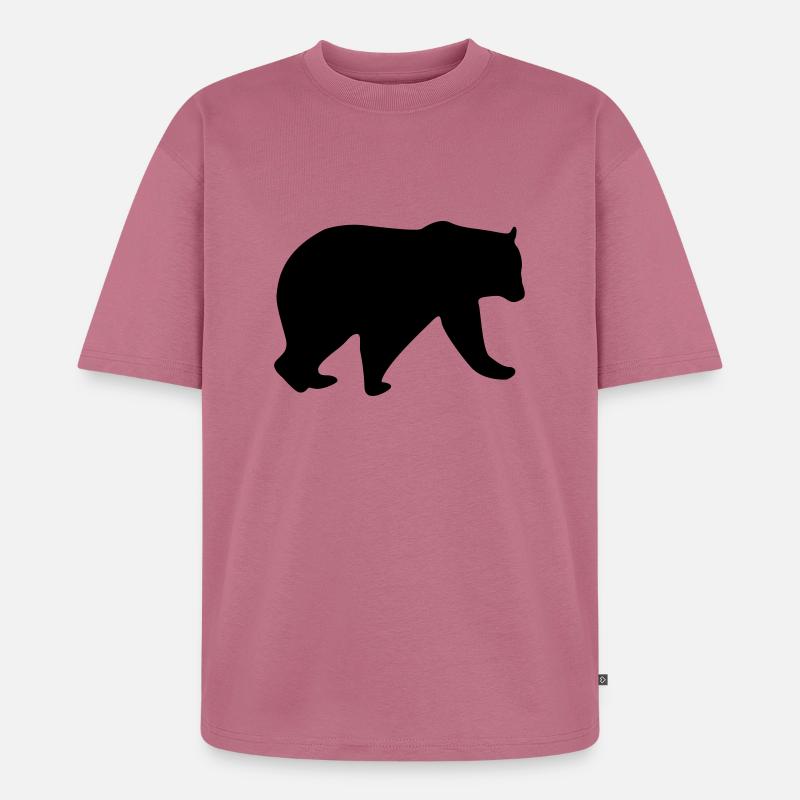 bear design - Unisex Premium Oversized Bio T-Shirt - Mauve