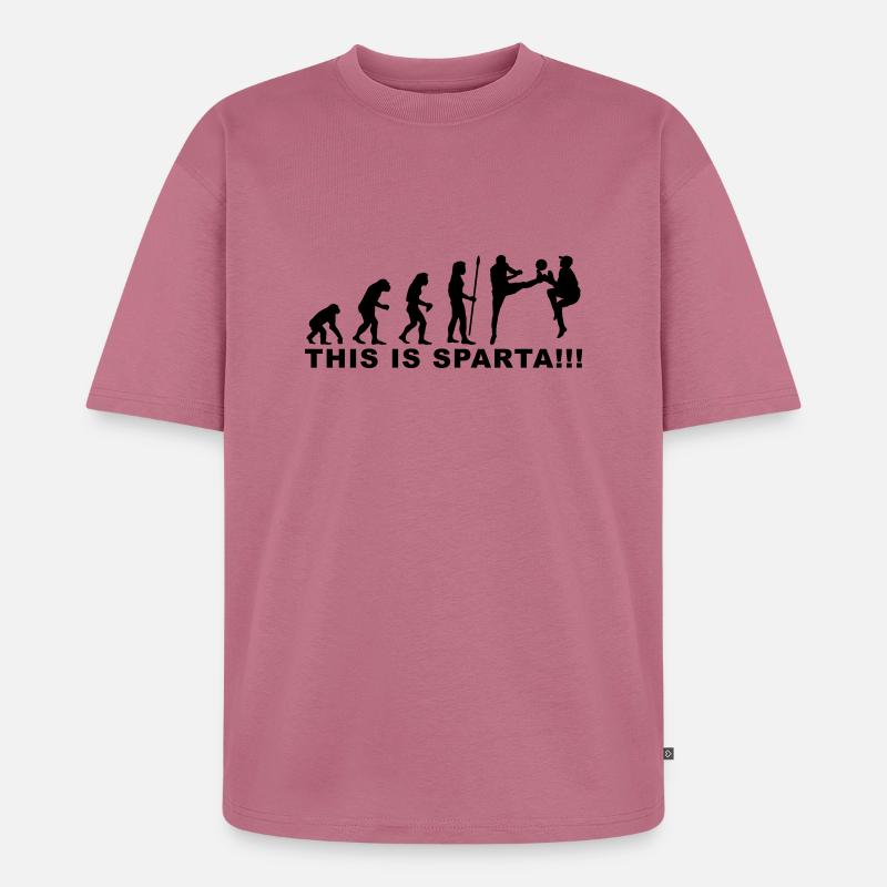 evolution_soccer2 - T-shirt Premium bio oversize Unisexe - mauve