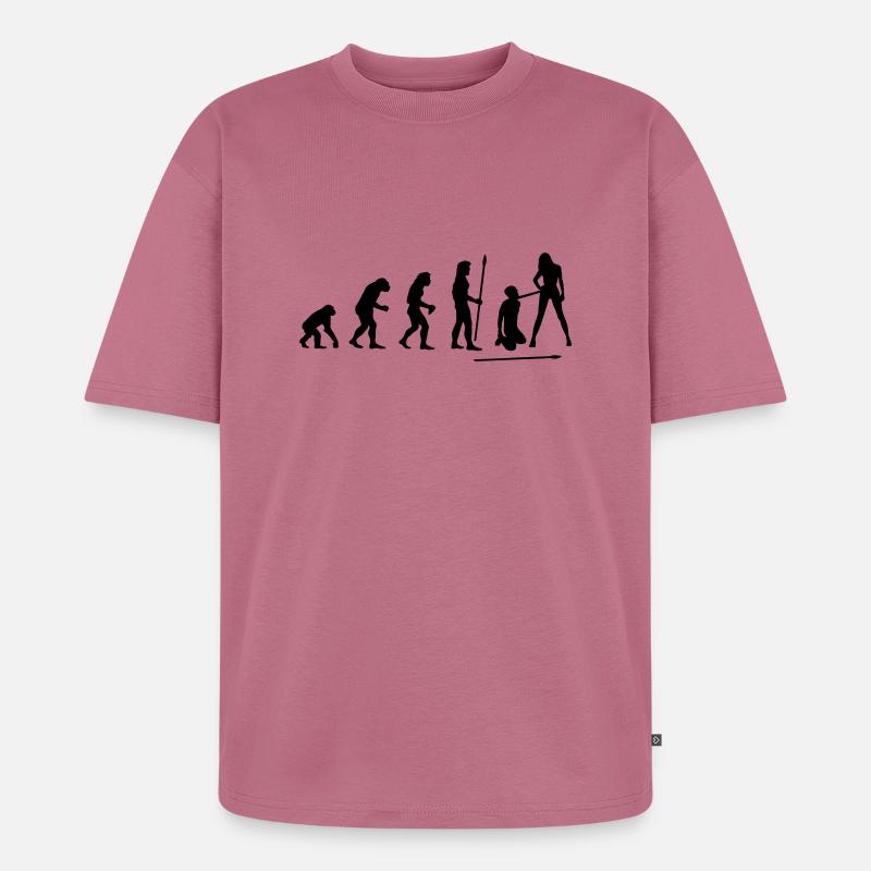 evolution_wedding1 - T-shirt Premium bio oversize Unisexe - mauve