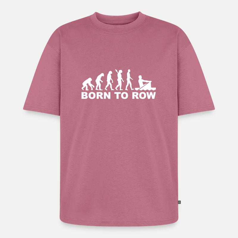 Évolution Aviron - T-shirt Premium bio oversize Unisexe - mauve