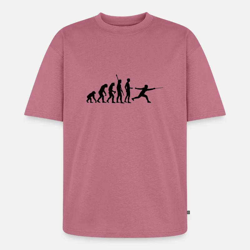 evolution_fechter_b - Unisex Premium Oversized Bio T-Shirt - Mauve