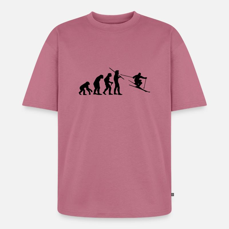 Evolution Ski - Unisex Premium Oversized Bio T-Shirt - Mauve