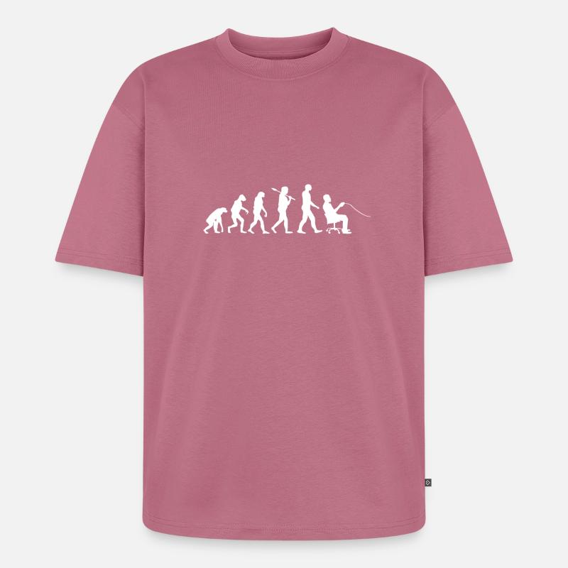 Gamer Evolution Shirt· Videospiele · Computer - Unisex Premium Oversized Bio T-Shirt - Mauve
