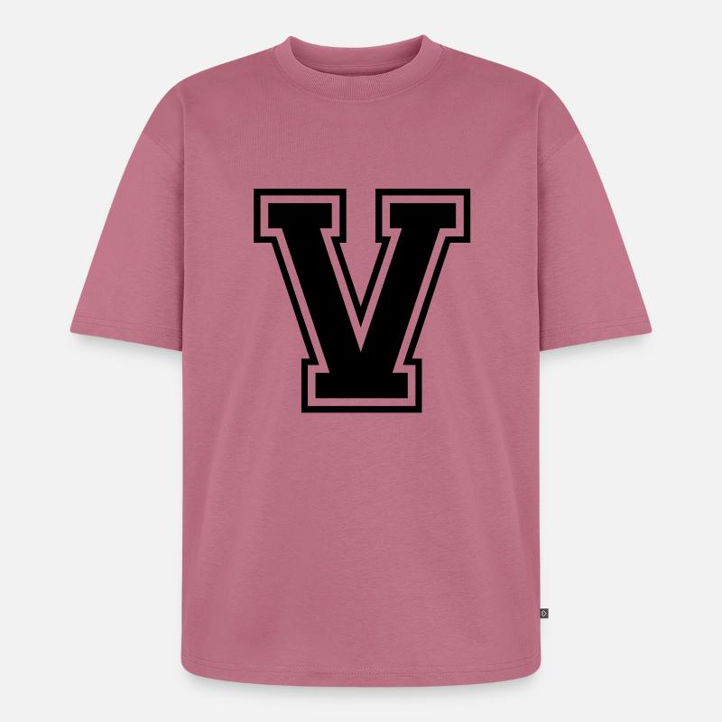 v - Unisex Premium Oversized Bio T-Shirt - Mauve