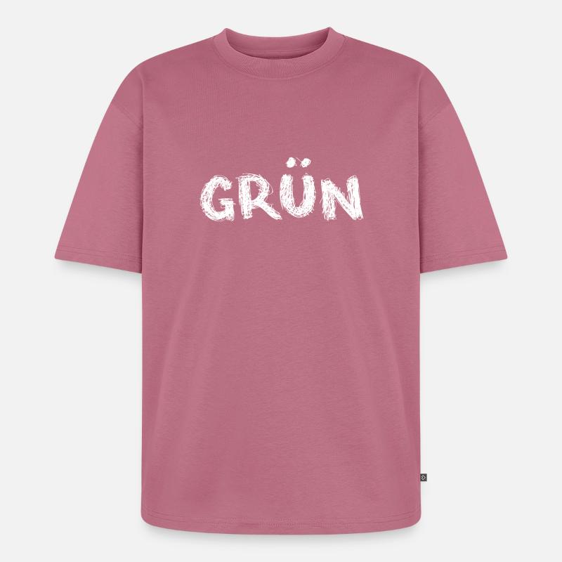 grün oder ? - Unisex Premium Oversized Bio T-Shirt - Mauve