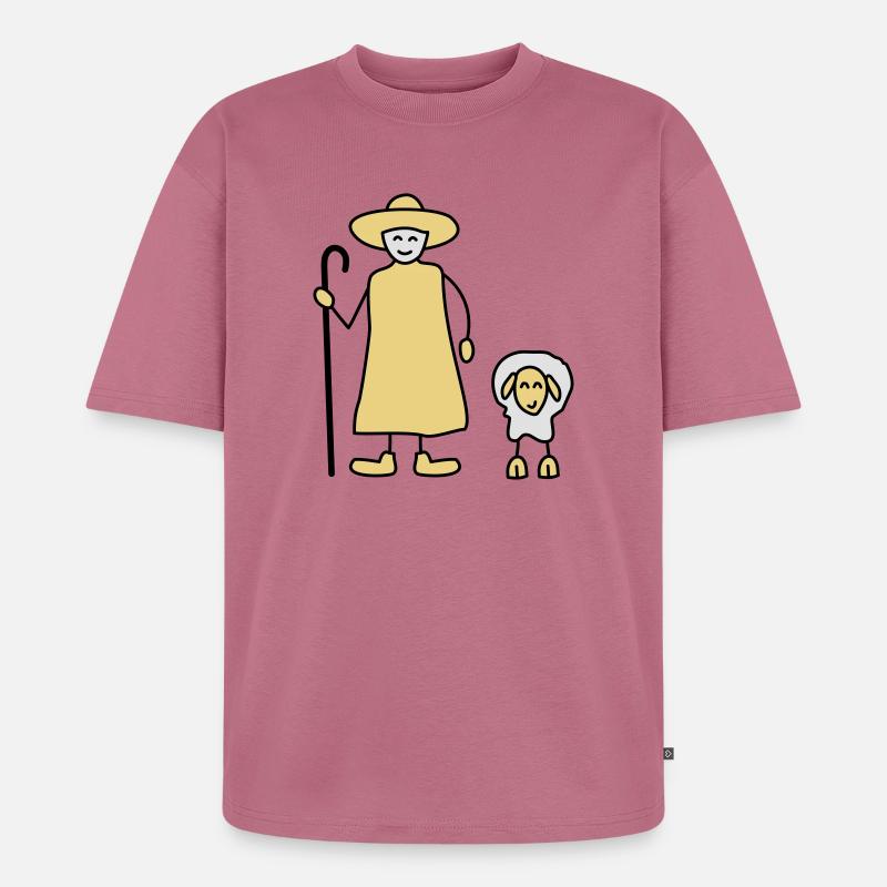 schaefer schafe tier beruf - Unisex Premium Oversized Bio T-Shirt - Mauve