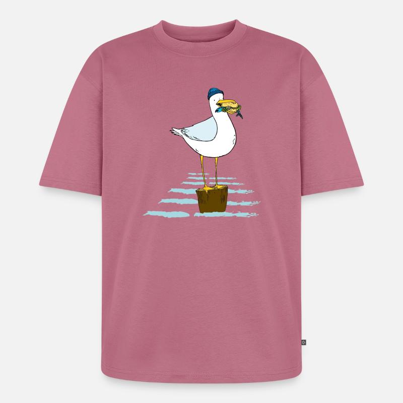 Möwe - Unisex Premium Oversized Bio T-Shirt - Mauve