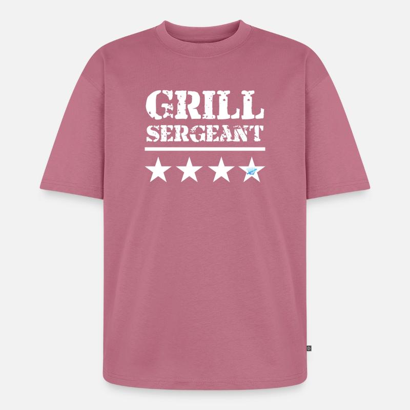 Grill Sergeant - BBQ King - Unisex Premium Oversized Bio T-Shirt - Mauve