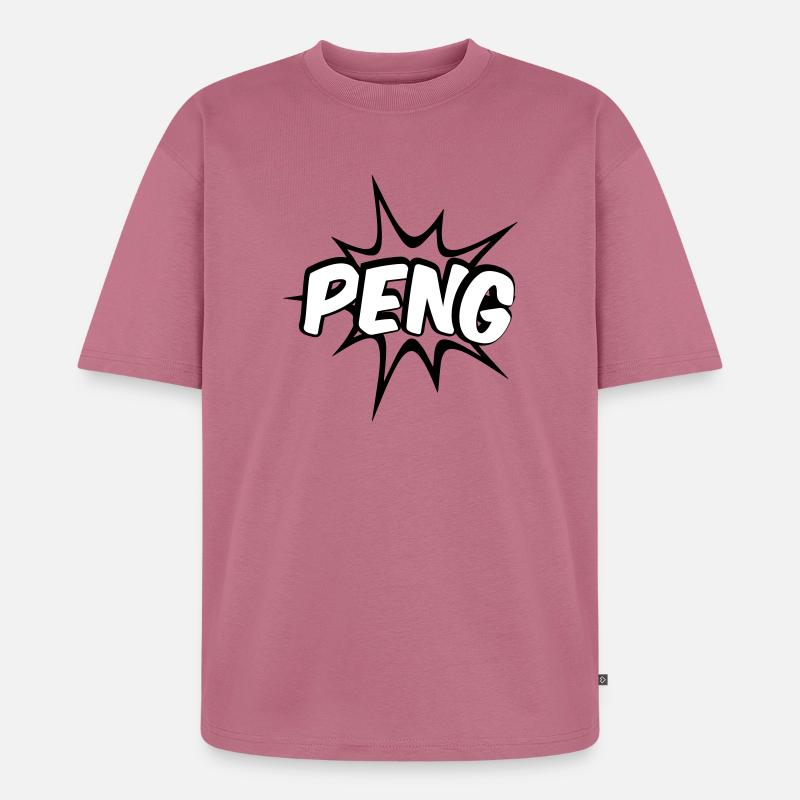 Peng Comic Design - T-shirt Premium bio oversize Unisexe - mauve