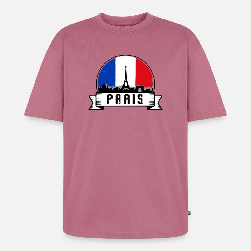 Emblem der Pariser Skyline - Unisex Premium Oversized Bio T-Shirt - Mauve