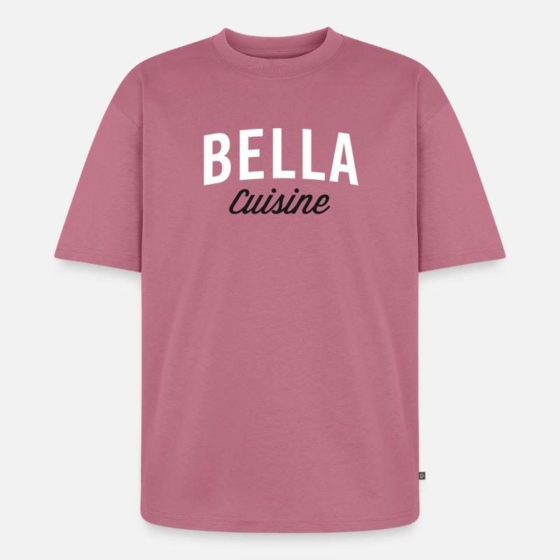 Bella Kitchen Typografie - Unisex Premium Oversized Bio T-Shirt - Mauve