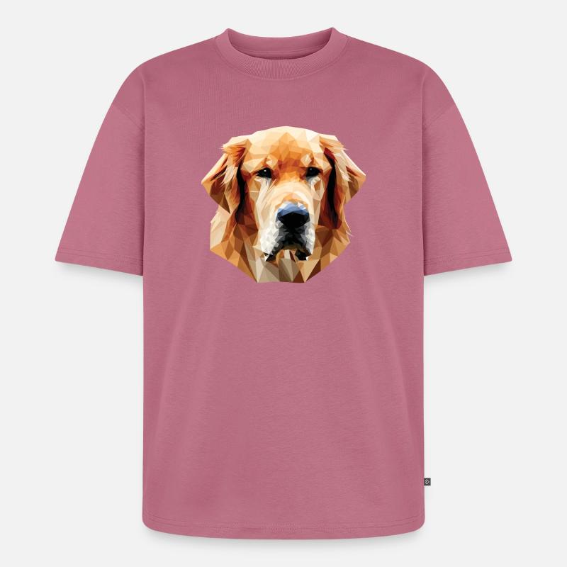 Labrabor Hund Polygon - Unisex Premium Oversized Bio T-Shirt - Mauve