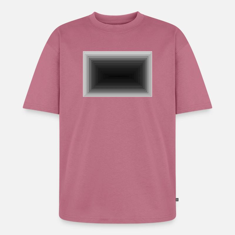 Schwarzer Grauton Tunnel Muster - Unisex Premium Oversized Bio T-Shirt - Mauve