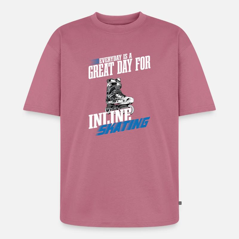 Inline Skating - Unisex Premium Oversized Bio T-Shirt - Mauve
