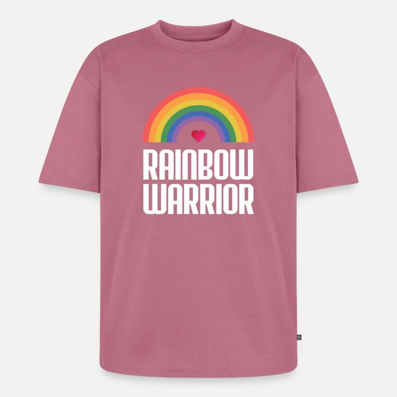 LGBTQ-Pride-Monat - Rainbow Warrior - Unisex Premium Oversized Bio T-Shirt - Mauve