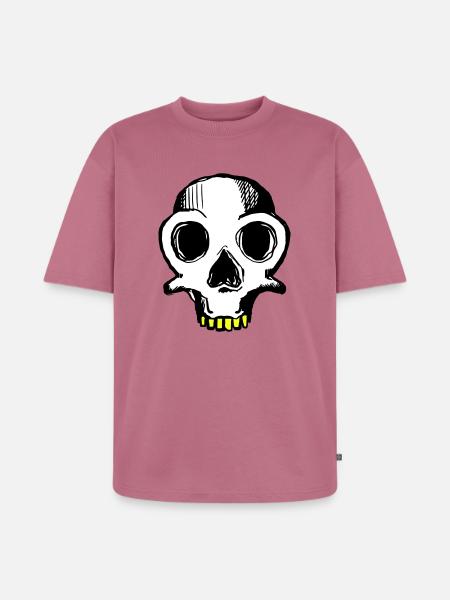 Skull (dreifarbig) - Unisex Premium Oversized Bio T-Shirt - Mauve